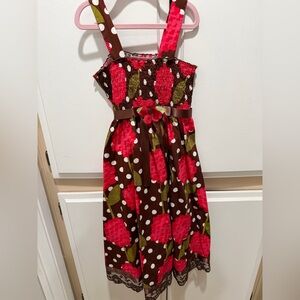 Bonnie Jean Pink and Green Striped Dress